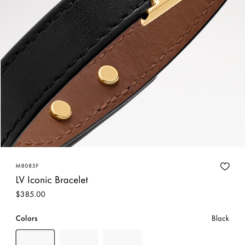 Louis Vuitton Black Leather Bracelet - Picture 8 of 9